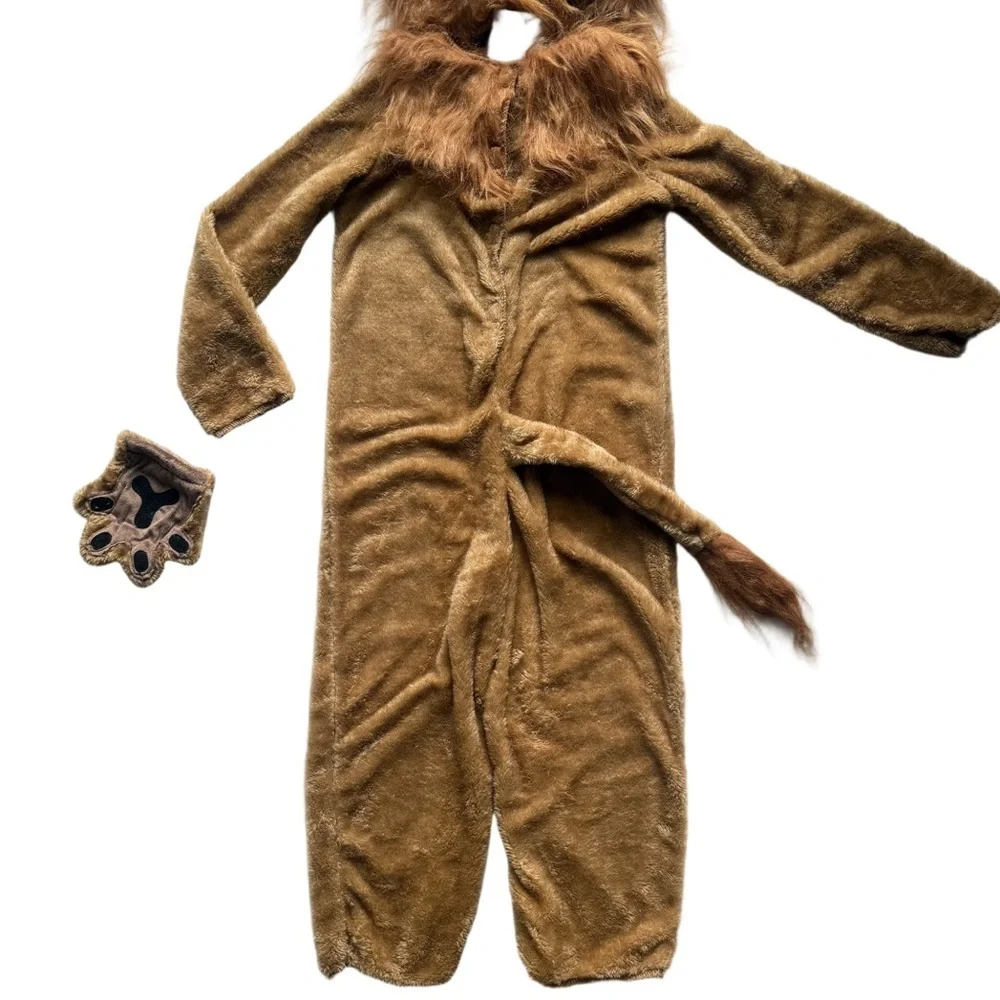 Cowardly Lion Wizard of Oz Boy Halloween Costume Realistic Mane Small 6-7 - Picture 11 of 16